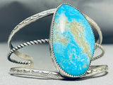 Astonishing San Felipe Kingman Turquoise Sterling Silver Large Bracelet-Nativo Arts