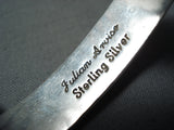 Important Julian Arviso Vintage Native American Navajo Sugulite Sterling Silver Bracelet-Nativo Arts