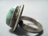 Superior Vintage Native American Navajo Damale Turquoise Sterling Silver Ring Old-Nativo Arts