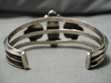 Native American Important Turquoise!! Vintage Navajo Blue Warrior Sterling Silver Bracelet-Nativo Arts