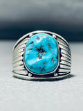 Important Vintage Native American Navajo Turquoise Sterling Silver Ring-Nativo Arts