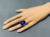 Stunning Ben Begaye (d.) Native American Navajo Lapis Sterling Silver Ring-Nativo Arts