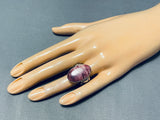 Important Ben Begaye (d) Vintage Native American Navajo Sterling Silver Shell Ring-Nativo Arts