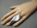 One Of The Best Vintage Native American Zuni Turquoise Sterling Silver Quail Ring Old-Nativo Arts