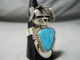 Amazing Vintage Native American Navajo Old Kingman Sterling Silver Kachina Ring-Nativo Arts