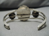 One Of the Best Vintage Navajo #8 Turquoise Sterling Silver Bracelet-Nativo Arts