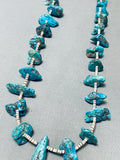 Native American 95 Gram Sturdy Vintage Navajo Chunky Turquoise Heishi Necklace Old-Nativo Arts