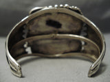 Huge Vintage Native American Navajo Blue Diamond Turquoise Sterling Silver Bracelet Old-Nativo Arts