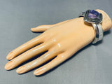 Richy Song Vintage Native American Navajo Charoite Sterling Silver Bracelet Cuff-Nativo Arts