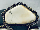 Very Rare 500 Gram+ Vintage Native American Navajo White Turquoise Sterling Silver Concho Belt-Nativo Arts