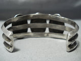 Intricate And Thick!! Vintage Hopi/ Native American Navajo Sterling Silver Bracelet Cuff-Nativo Arts