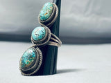 Mongo Vintage Native American Navajo Turquoise Sterling Silver Ring-Nativo Arts