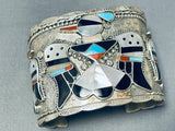 Native American One Of Most Famous Thunderbird Vintage Zuni Turquoise Sterling Silver Bracelet-Nativo Arts