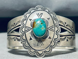 Superior Vintage Signed Native American Navajo Royston Turquoise Sterling Silver Bracelet-Nativo Arts