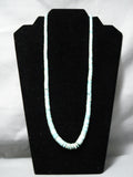 Native American Opulent Vintage Navajo Graduating Turquoise Sterling Silver Necklace Old-Nativo Arts