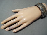 Fascinating Vintage Native American Navajo Sterling Silver Storyteller Bracelet Old-Nativo Arts