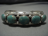 Exquisite Vintage Zuni Native American Sterling Silver Turquosie Bracelet-Nativo Arts