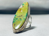 Stunning Vintage Native American Navajo Royston Turquoise Sterling Silver Colossal Ring-Nativo Arts