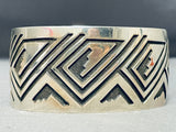 Freddy Douglas Native American Navajo Signed Sterling Silver Bracelet-Nativo Arts