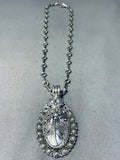 Important Ben Begaye (d.) Vintage Native American Navajo Sterling Silver Feather Necklace-Nativo Arts