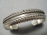 Sunbursting Vintage Native American Navajo Sterling Silver Bracelet Old-Nativo Arts