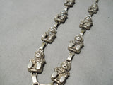 Detailed!! Intricate Vintage Navajo Sterling Silver Native American Necklace Old-Nativo Arts