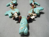 One Of The Best Vintage Navajo #8 Turquoise Bead Native American Necklace-Nativo Arts