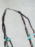 Native American Marvelous Vintage Santo Domingo Turquoise Heishi Triple Strand Necklace-Nativo Arts