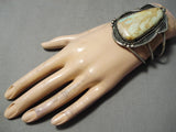 Museum Towering Vintage Native American Navajo Royston Turquoise Sterling Silver Bracelet Old-Nativo Arts