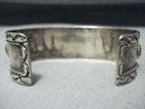 Amazing Vintage Native American Navajo Slanted Sterling Silver Bracelet Old-Nativo Arts
