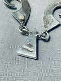 Outstanding Workmanship Vintage Native American Navajo Turquoise Sterling Silver Necklace-Nativo Arts