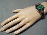Impressive Vintage Native American Navajo Royston Turquoise Sterling Silver Bracelet Old-Nativo Arts