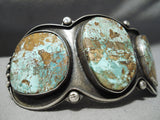 Statement Vintage Native American Navajo Royston Turquoise Sterling Silver Bracelet Old-Nativo Arts