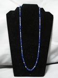 Museum Vintage Navajo 14k Gold Lapis Native American Necklace-Nativo Arts