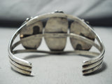 Signed Vintage Native American Navajo Authentic Turquoise Sterling Silver Bracelet-Nativo Arts