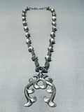 Completely Hand Tooled Vintage Native American Navajo Sterling Silver Torpedo Necklace-Nativo Arts