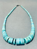 Native American Particularily Rare Vintage Santo Domingo Turquoise Sterling Silver Necklace-Nativo Arts