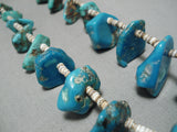 Early 1900's Vintage Native American Navajo Turquoise Nugget Heishi Jacla Necklace-Nativo Arts