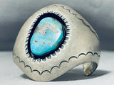 Huge Museum Morenci Turquoise Vintage Native American Navajo Sterling Silver Bracelet-Nativo Arts