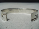 Important Julian Arviso Vintage Native American Navajo Sugulite Sterling Silver Bracelet-Nativo Arts