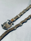Hand Tooled Vintage Native American Navajo Sterling Silver Concho Belt-Nativo Arts