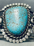 One Of The Best Ever Vintage Native American Navajo #8 Turquoise Sterling Silver Bracelet-Nativo Arts