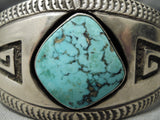 Superior Vintage Native American Navajo Hopi Turquoise Sterling Silver Bracelet Old-Nativo Arts