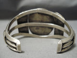 Opulent Vintage Native American Navajo Old Morenci Turquoise Sterling Silver Bracelet Old-Nativo Arts