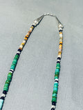 Intricate Southwestern Turquoise Sterling Silver Inlay Necklace-Nativo Arts