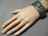 Incredible Vintage Native American Navajo Carico Lake Turquoise Sterling Silver Bracelet Old-Nativo Arts
