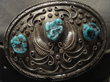 233 Gram Vintage Navajo Turquoise Native American Jewelry Silver Concho Belt Old-Nativo Arts