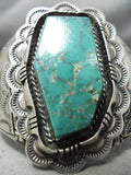 Mind Blowing Vintage Native American Navajo Turquoise Sterling Silver Flank Bracelet-Nativo Arts