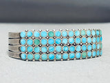 One Of The Best Important Dishta Turquoise Vintage Native American Zuni Sterling Silver Bracelet-Nativo Arts