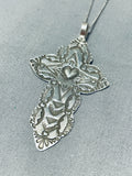Exquisite Native American Navajo Sterling Silver Cross Necklace-Nativo Arts